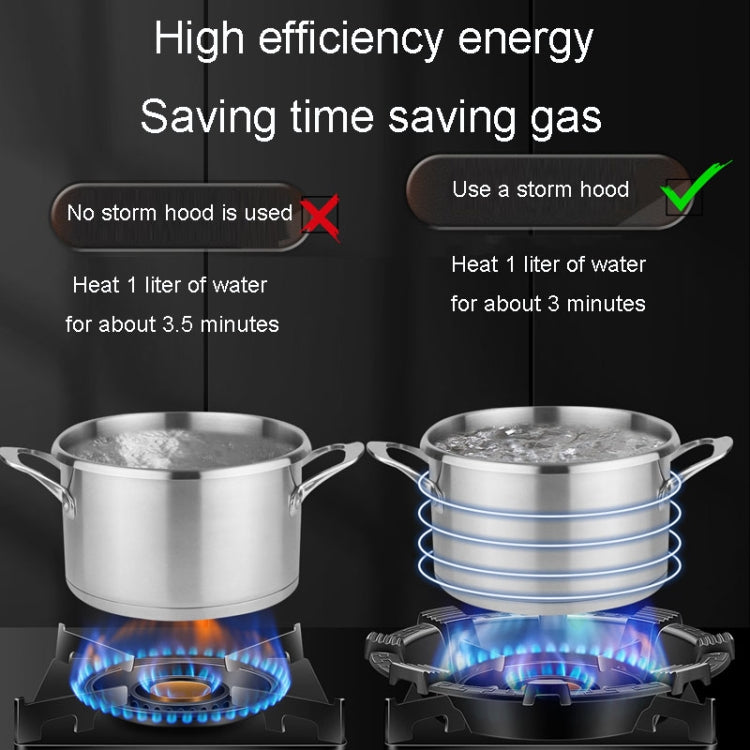 Gas Stove Gathering Fire Energy Saving Cover Kitchen Non-Slip Windscreen, Four-Jawed