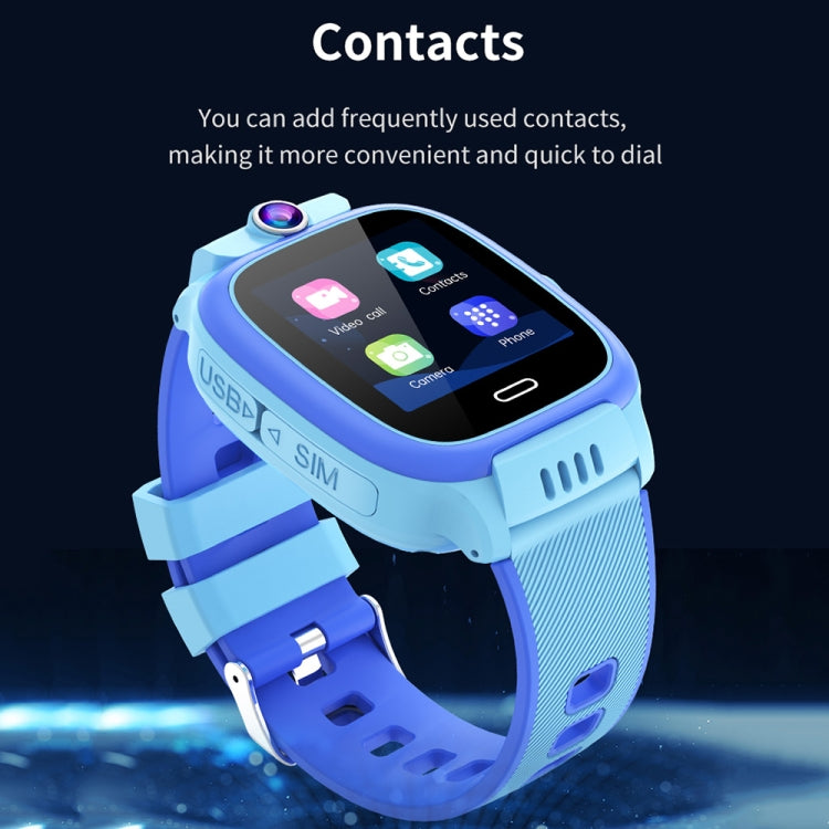 Y36 1.44-inch 4G Video Call Waterproof Smart Children Phone Watch with SOS Function(Blue)