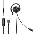 SOYTO SY227 Single-side Operator Ear Hook Headset Corded Computer Headset, Separation USB Wire Control