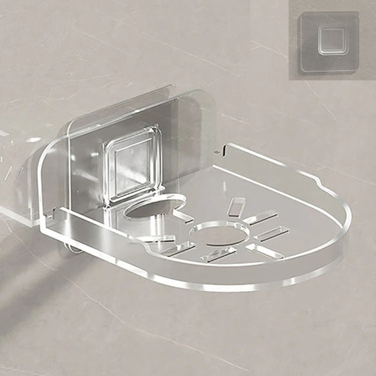 Traceless Wall Mounted Camera Bracket Home No-Punch Surveillance Rack Router Shelf, Transparent
