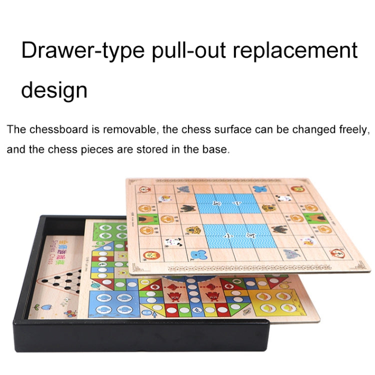 10 in 1 Wooden Multifunctional Parent-Child Interactive Children Educational Chessboard Toy Set