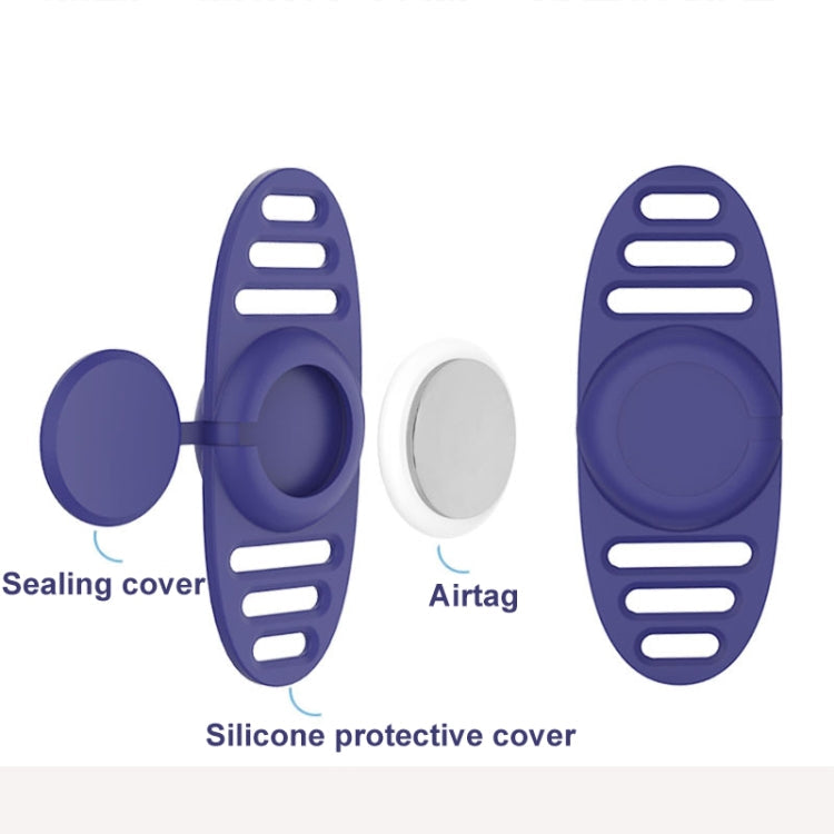 Waterproof Silicone Case Pet Collar Holder Luminous Blue Tracker Cover
