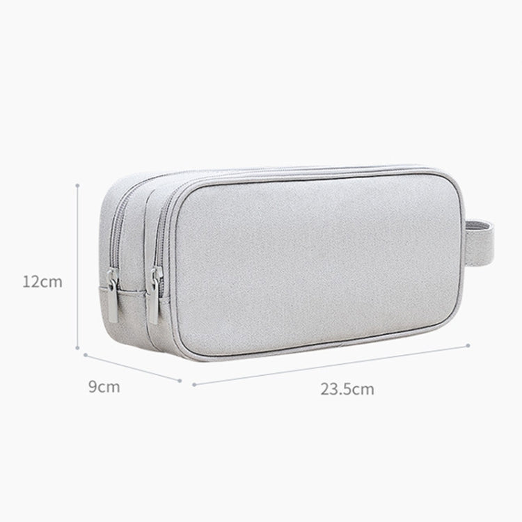 SM09 Double-layer Large Capacity Digital Accessories Storage Bag, Gray, Black, Navy Blue, Dark Gray