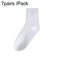 7 Pairs Disposable Travel Socks for Men & Women Medium Size White Portable Pack