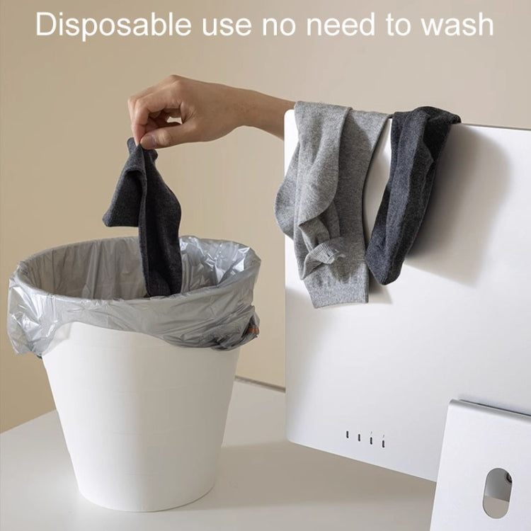 7 Pairs Disposable Travel Socks for Men & Women Medium Size White Portable Pack