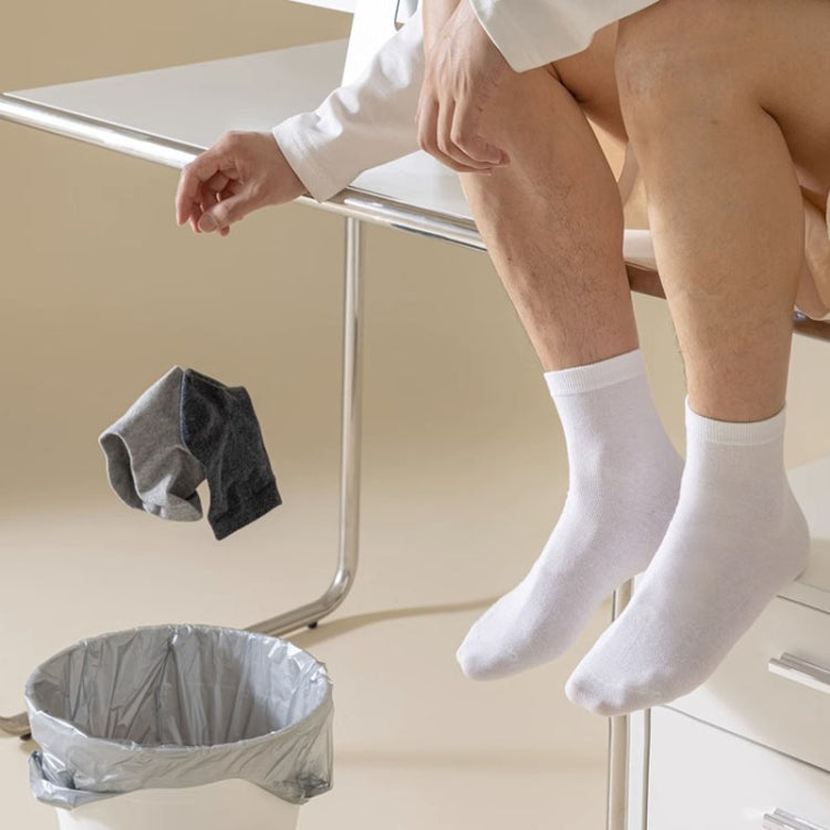 7 Pairs Disposable Travel Socks for Men & Women Medium Size White Portable Pack