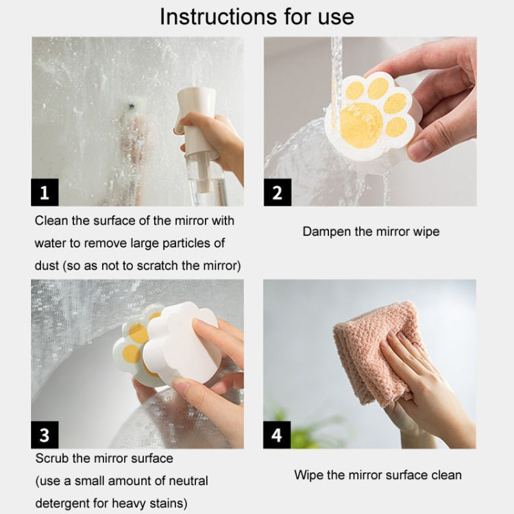 Bathroom Glass Mirror Cleaner Sponge Water Stain Removal Descaler Tool Pink