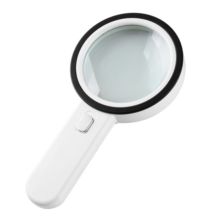 30X Magnifier With Violet Light Students Elderly Reading Maintenance Magnifying Glass, 125mm 13 Lights
