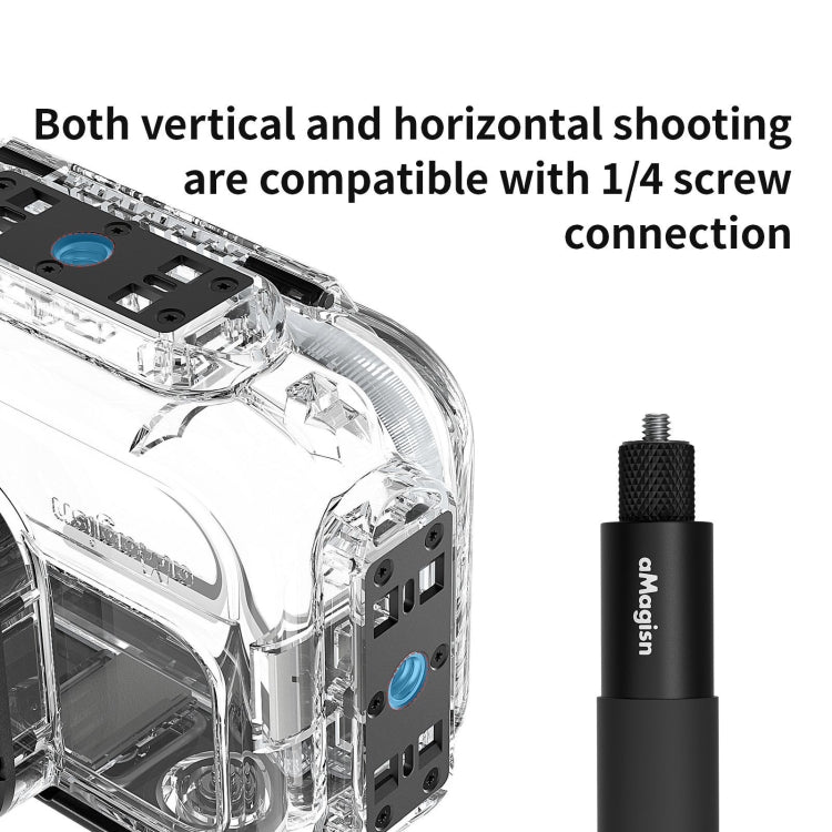 aMagisn Horizontal- und Vertikal-Tauchgehäuse, 60m wasserdichtes Zubehör, für Insta360 Ace