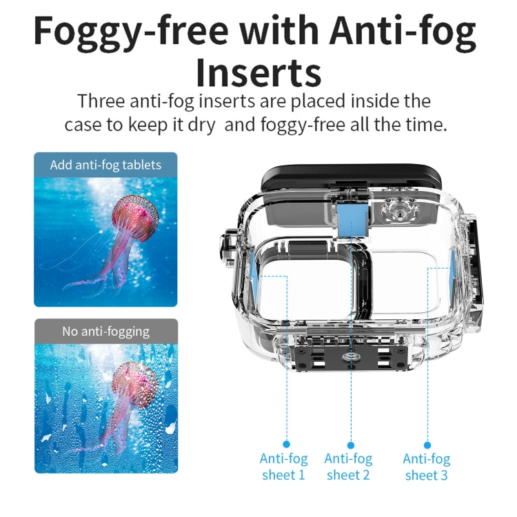 aMagisn Horizontal- und Vertikal-Tauchgehäuse, 60m wasserdichtes Zubehör, für Insta360 Ace