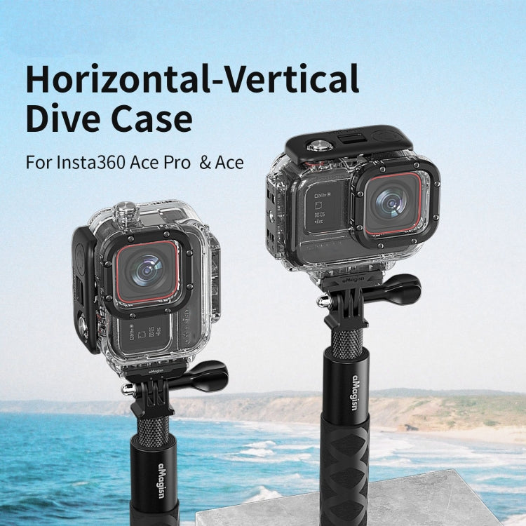 aMagisn Horizontal- und Vertikal-Tauchgehäuse, 60m wasserdichtes Zubehör, für Insta360 Ace