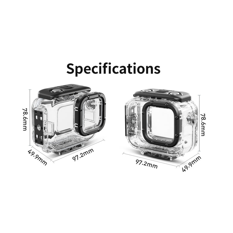 aMagisn Horizontal- und Vertikal-Tauchgehäuse, 60m wasserdichtes Zubehör, für Insta360 Ace