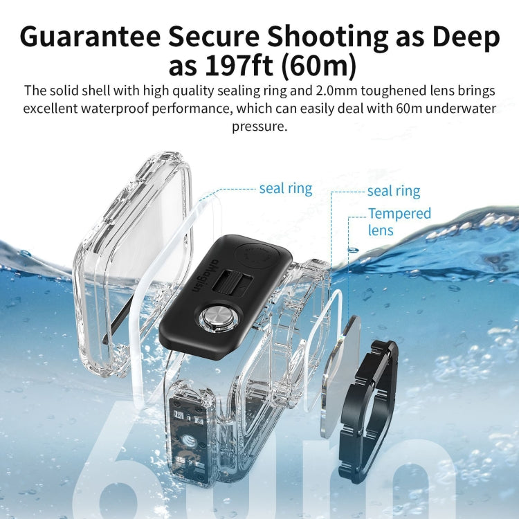 aMagisn Horizontal- und Vertikal-Tauchgehäuse, 60m wasserdichtes Zubehör, für Insta360 Ace