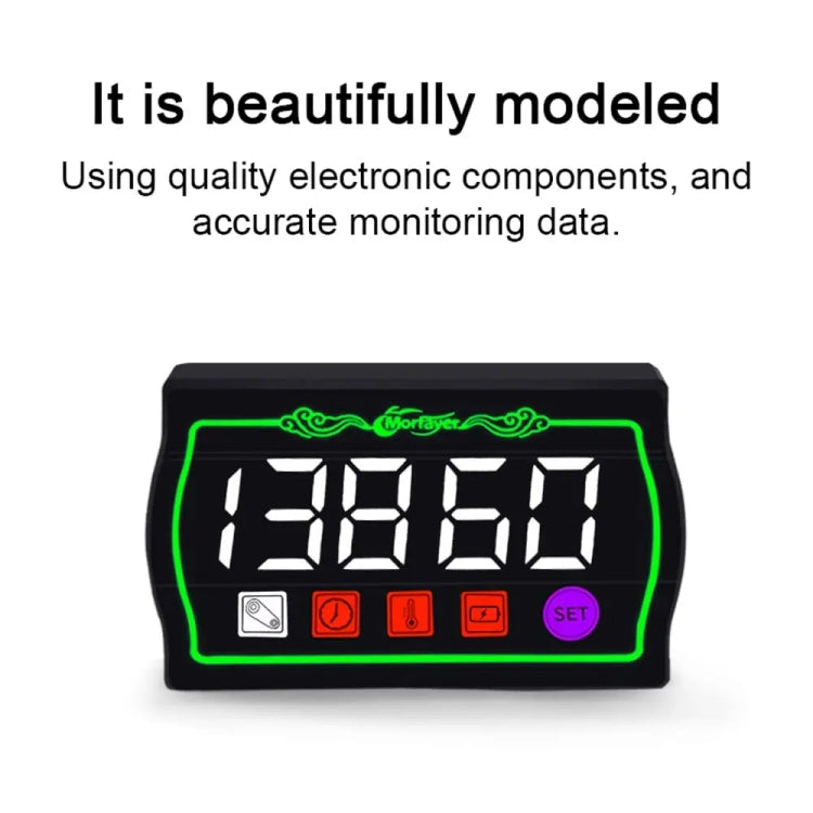 Morfayer Locomotive Intelligent Multi-function Tachometer, 4 in 1 Ambient Temperature Gauge, 4 in 1 Water Temperature Meter, 5 in 1 Ambient Temperature Tachometer, 5 in 1 Water Temperature Tachometer