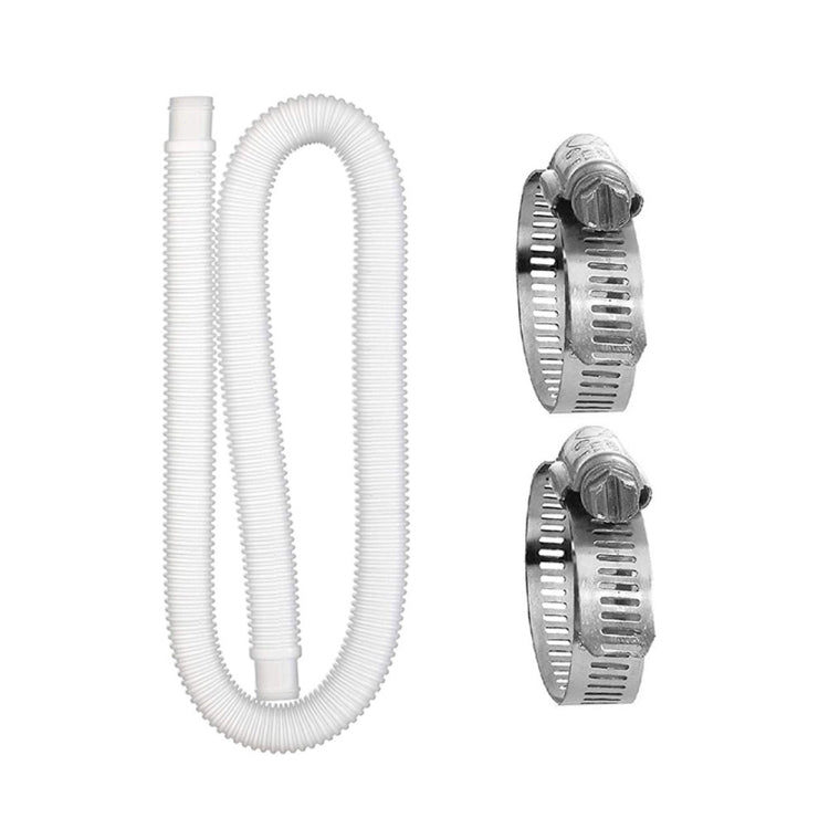 For Intex Swimming Pool Filter Pump Replacement, 1 Hose 2 Clamps, 2 Hoses 4 Clamps, 1 Hose 2 Clamps Blue, 2 Hoses 4 Clamps Blue