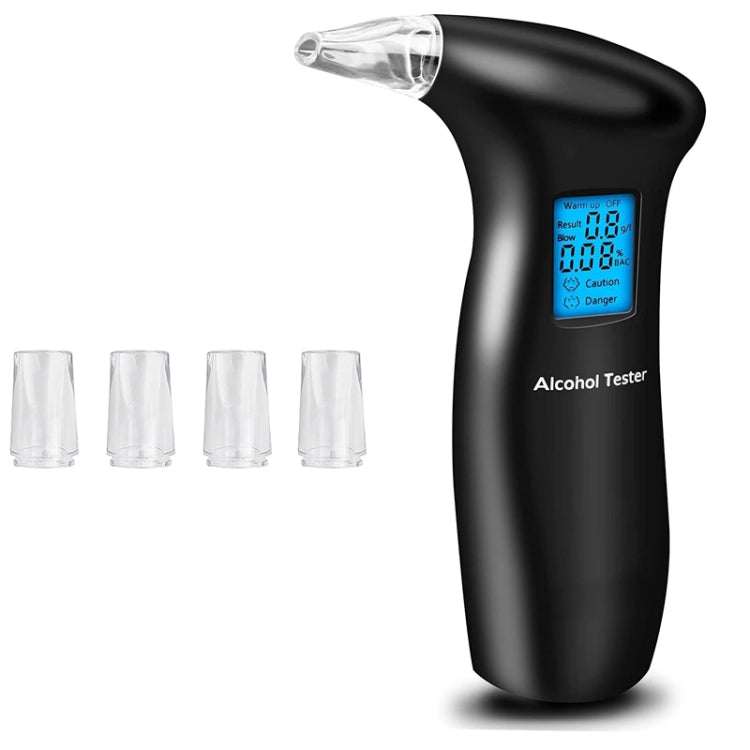 LCD Detector Backlight Light Breath Alcohol Tester, AT69S With 4 Mouthpieces Box, AT69S With 12 Mouthpieces Box