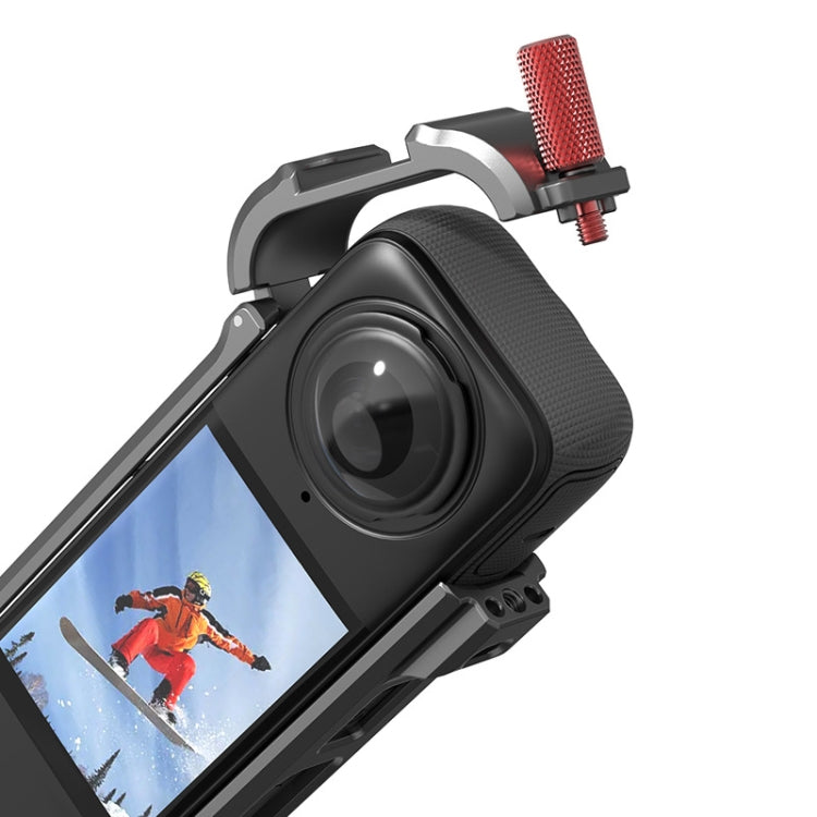Für Insta360 X4 Metallrahmen Action-Kamera Hasenkäfig Erweiterungshalterung, Metallrahmen