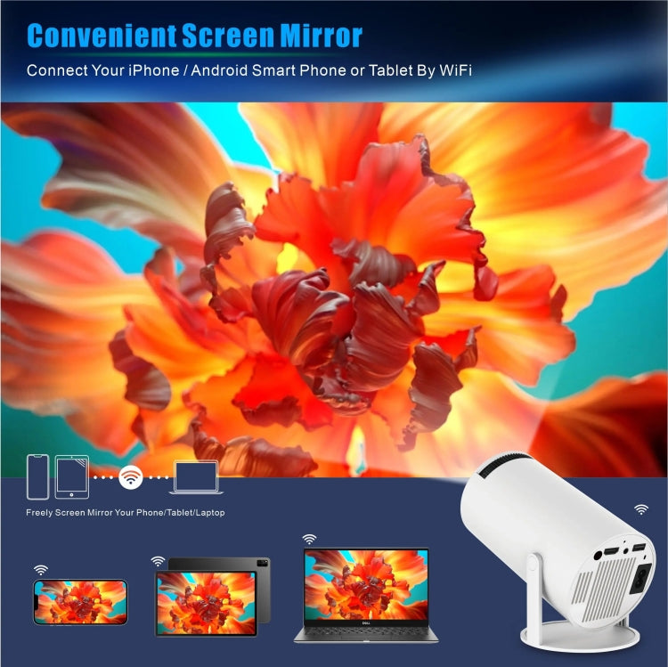 HY300 PRO Smart Projector Android 11.0 System 160 Lumen Portable Projector, EU Plug, US Plug, UK Plug, AU Plug
