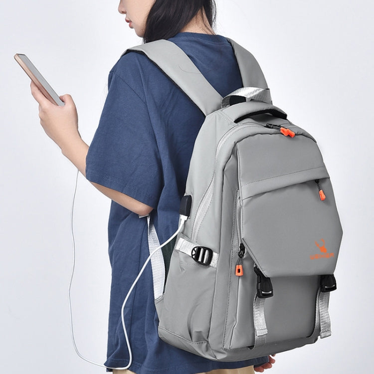 WEIXIER B682 Large Capacity Double Shoulder Backpack Casual Waterproof Travel Bag