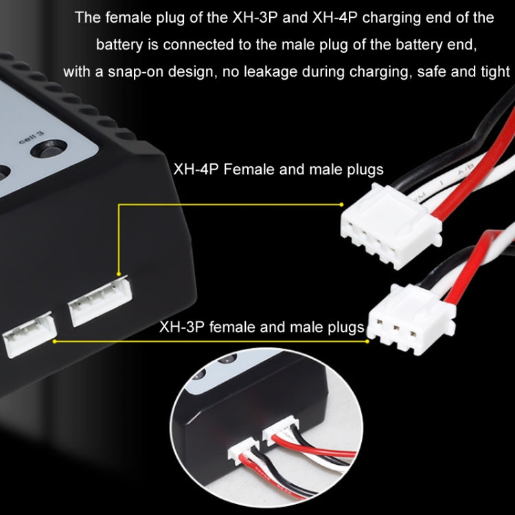 ImaxRC 7.4V/11.1V 2S/3S Modellflugzeug Drohne Lithium-Akku Intelligentes Balance-Ladegerät, US-Stecker