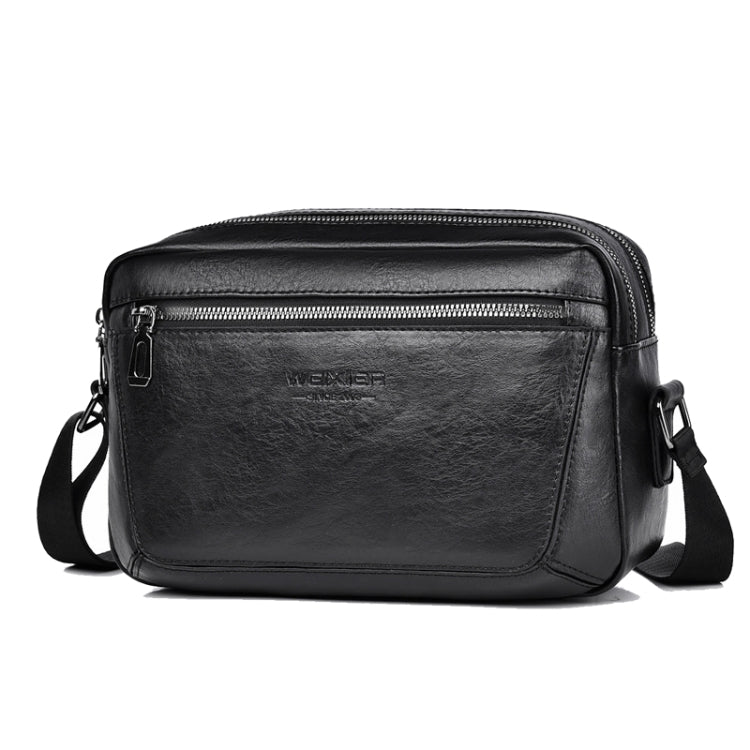 WEIXIER D523 Men Large Capacity Crossbody Single Shoulder Bag Casual PU Messenger Handbag