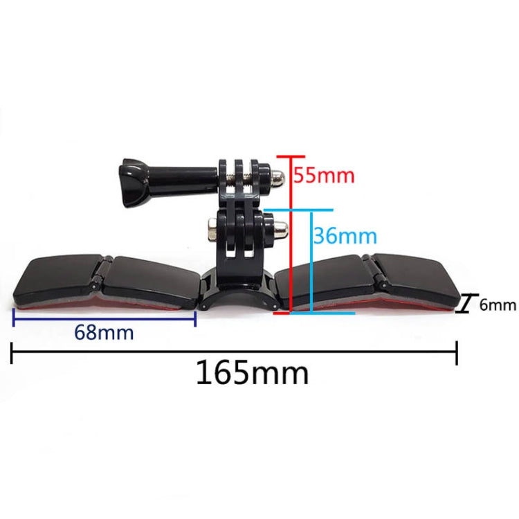 TUYU Motorcycle Integrated Hinged Helmet Chin Sports Camera Mounting Bracket, With 2 Stickers, With 4 Stickers