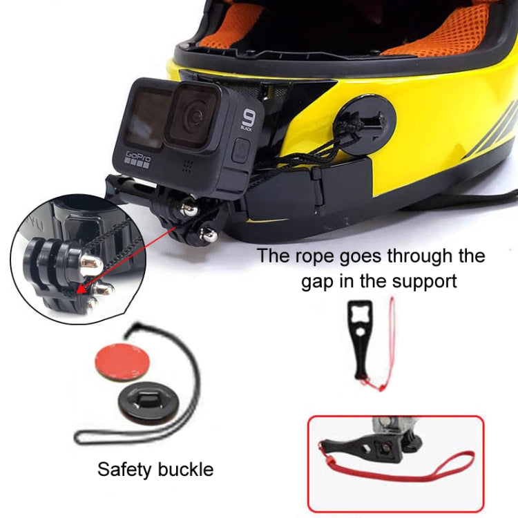 TUYU Motorcycle Integrated Hinged Helmet Chin Sports Camera Mounting Bracket, With 2 Stickers, With 4 Stickers