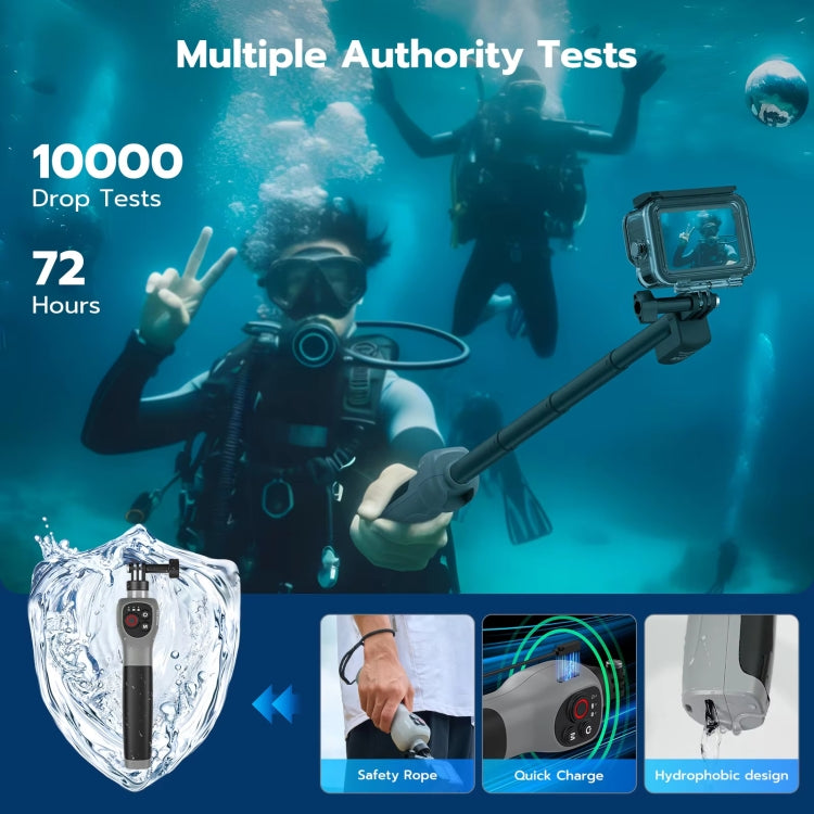 Underwater Selfie Stick Wireless Remote Control For GoPro HERO12 Black / HERO11 Black / HERO10 Black / HERO9 Black / HERO8 Black, Selfie Stick