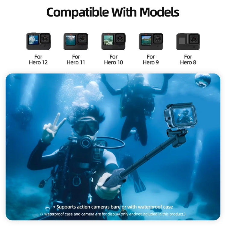 Underwater Selfie Stick Wireless Remote Control For GoPro HERO12 Black / HERO11 Black / HERO10 Black / HERO9 Black / HERO8 Black, Selfie Stick