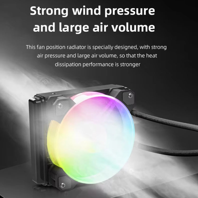 COOLMOON RGB120 5V ARGB Integrated Single Row Multi-Platform CPU Cooler, RGB120