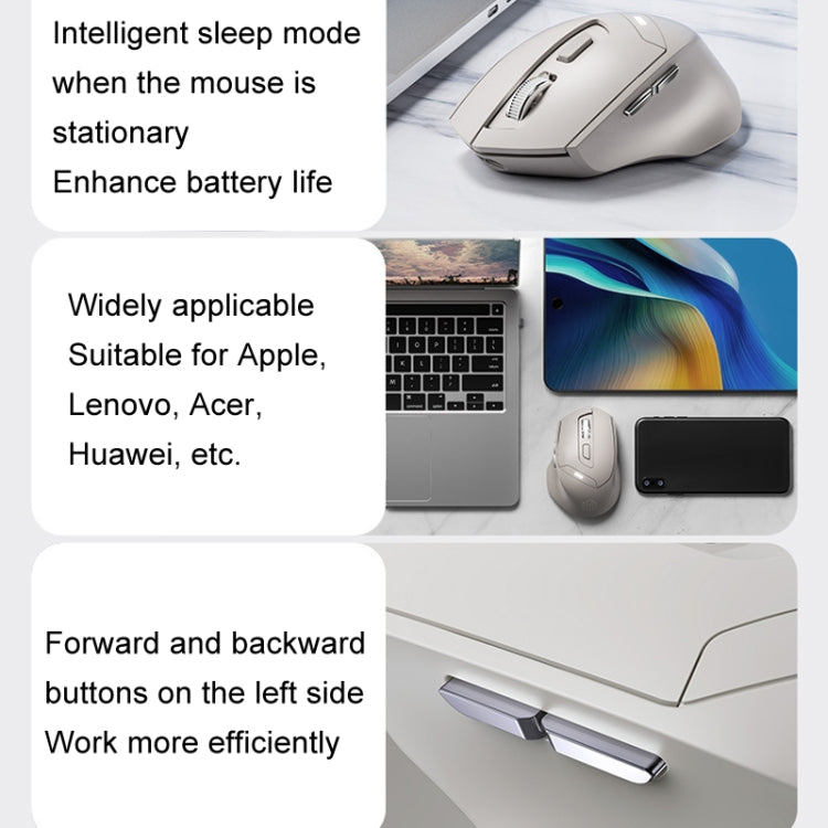 Inphic DR6 2.4G Wireless + Bluetooth 5.0/4.0 Tri-mode Charging Mute Office Gaming Computer Mouse, DR6