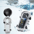 Für Insta360 X4 aMagisn 50m Tiefe Wasserdichtes Schutzgehäuse Schnellverschluss Unsichtbares Tauchgehäuse, Wasserdichtes Gehäuse