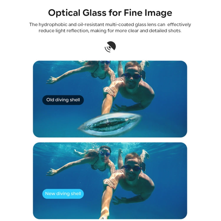 Für Insta360 X4 aMagisn 50m Tiefe Wasserdichtes Schutzgehäuse Schnellverschluss Unsichtbares Tauchgehäuse, Wasserdichtes Gehäuse