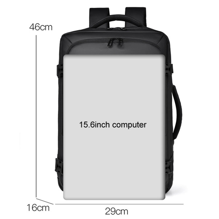 WEIXIER B726 Simple Expandable Double-Shoulder Backpack Large Capacity Business Casual Bag