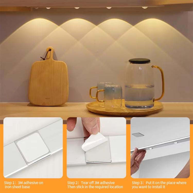 Wiederaufladbare LED-Lichtleiste mit Bewegungsmelder für Schrank und Kleiderschrank, inklusive Fernbedienung, 20 cm, 30 cm, 40 cm, 60 cm, 80 cm