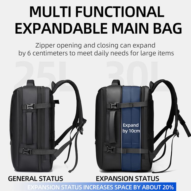 WEIXIER B759 Simple Expandable Men Shoulder Bag Large Capacity Laptop Backpacks