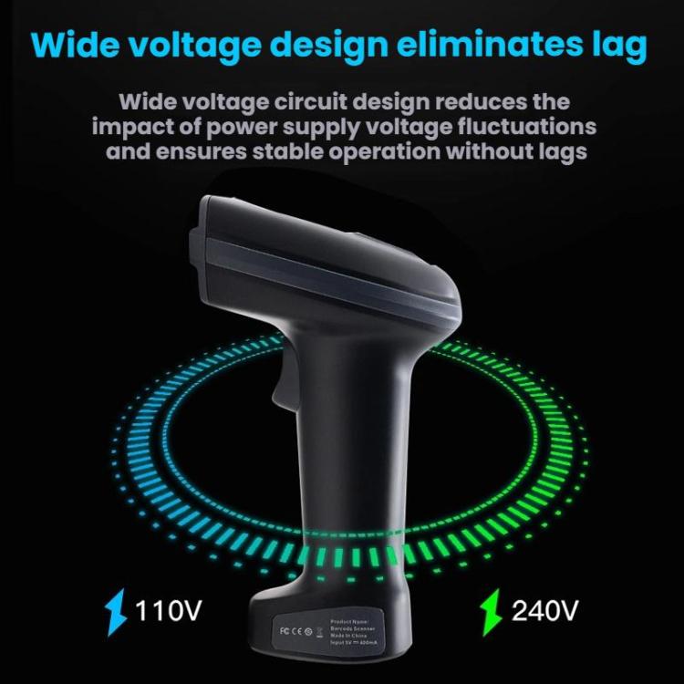 Long-range Wireless QR Code Barcode Scanner With Base, Single 2.4G, 2.4G + Bluetooth