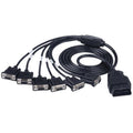 OBD2-Stecker auf 6 DB9-Buchsen Adapter Diagnose-Werkzeug-Verbindungskabel, Stecker auf 6 DB9-Buchsen