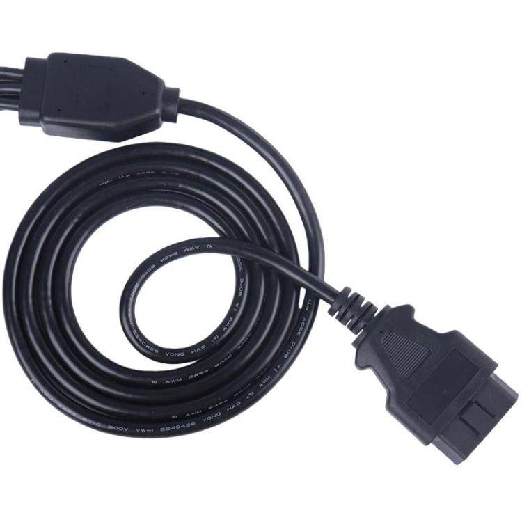 OBD2-Stecker auf 6 DB9-Buchsen Adapter Diagnose-Werkzeug-Verbindungskabel, Stecker auf 6 DB9-Buchsen