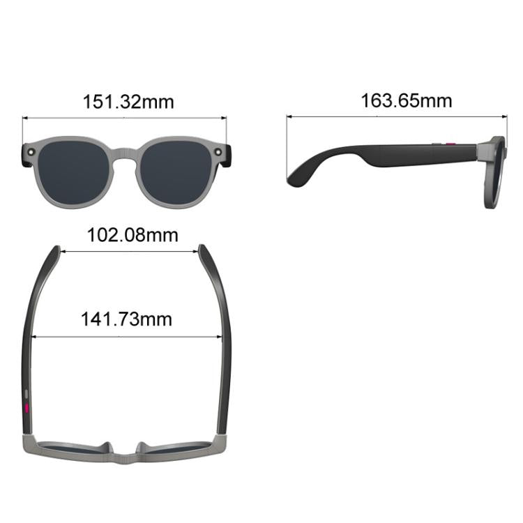AIMB-S1 Smart Glasses unterstützen 2MP Kamera, 1080P Videoaufzeichnung, Audioaufzeichnung & KI-Übersetzung