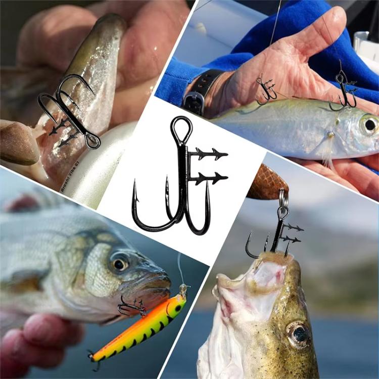 2 Stück 36H-S Soft Lure Drillingshaken mit Bait Holder Spikes Swimbait T-Drillinge Claw Stinger Hooks, Nr. 3/0, Nr. 2/0, Nr. 1/0, Nr. 1, Nr. 2, Nr. 4, Nr. 6, Nr. 8