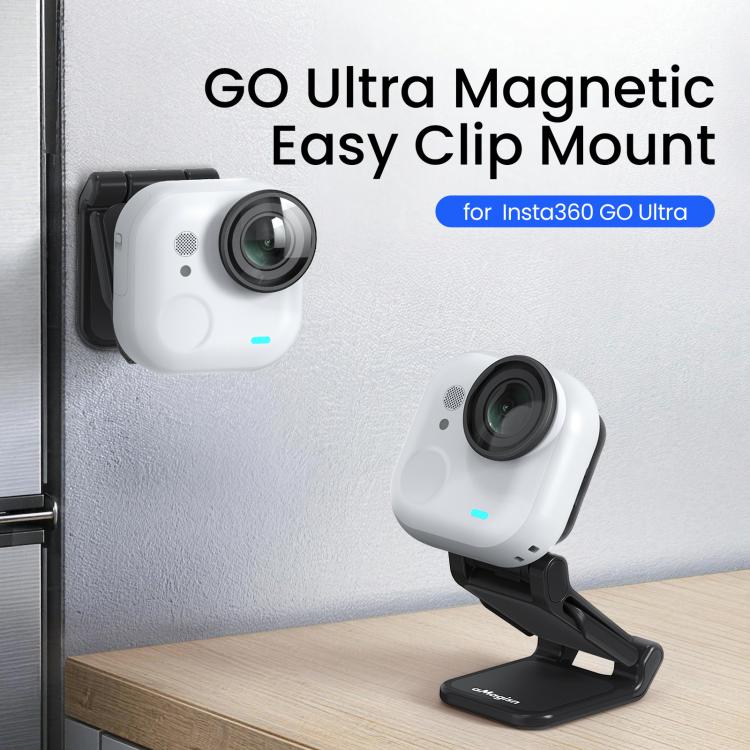 Für Insta360 GO Ultra Magnetic Easy Clip AMagisn Halterung 180-Grad verstellbarer Winkel für flexible POV-Aufnahmen