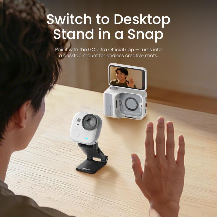 Für Insta360 GO Ultra Magnetic Easy Clip AMagisn Halterung 180-Grad verstellbarer Winkel für flexible POV-Aufnahmen