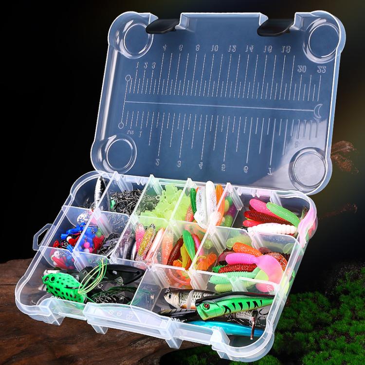 Köder-Set, mehrteiliger Minnow-Kunstköder, Crankbait-Haken, Angelzubehör-Werkzeuge, 385 Stück/Box