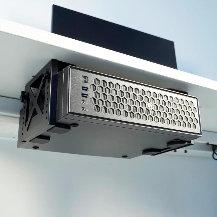 Verstellbare Untertischhalterung aus Metall für NAS, PC, Mini-Computer, PS5-Spielekonsole, platzsparendes Rack, KXD250311