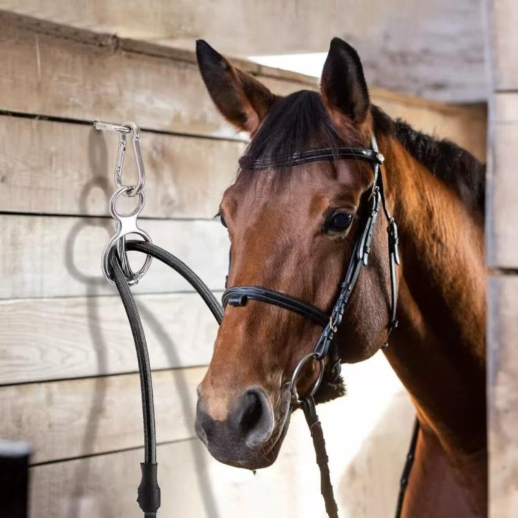 3er-Set Sicherheitsseilschnallen, Edelstahl-Anbindeschnallen für Pferde, Reitstall