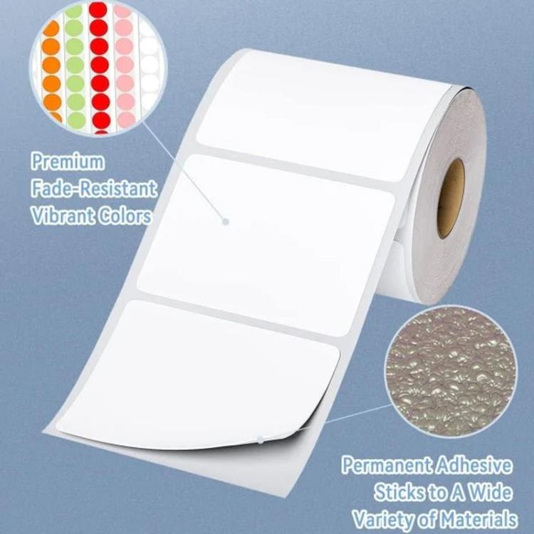Phomemo 4x3-Inch 500pcs /Roll Thermal Label For PM241-BT/PM246S/D520-BT Printer, 4x3-Inch