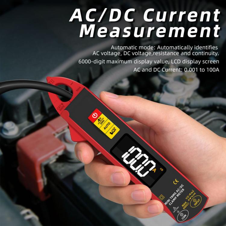 Hochpräzises intelligentes Zangenmessgerät AC/DC 100A 6000-Counts Multimeter, UX1