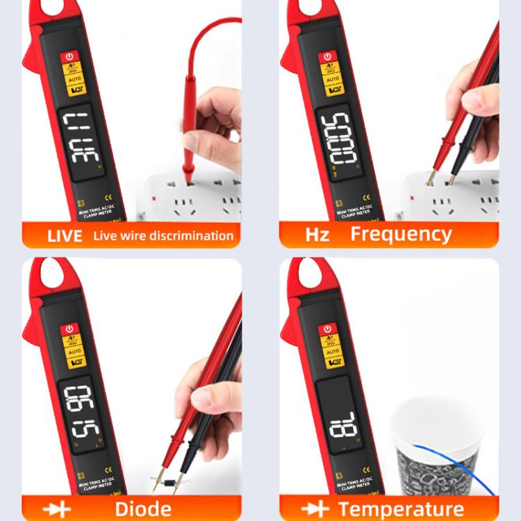 Hochpräzises intelligentes Zangenmessgerät AC/DC 100A 6000-Counts Multimeter, UX1
