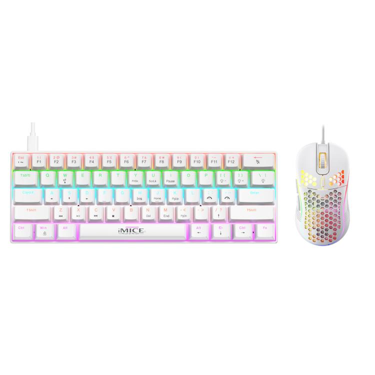iMICE MK-X30 RGB-Beleuchtung anpassbares 1,5 m kabelgebundenes mechanisches Gaming-Tastatur-Maus-Set